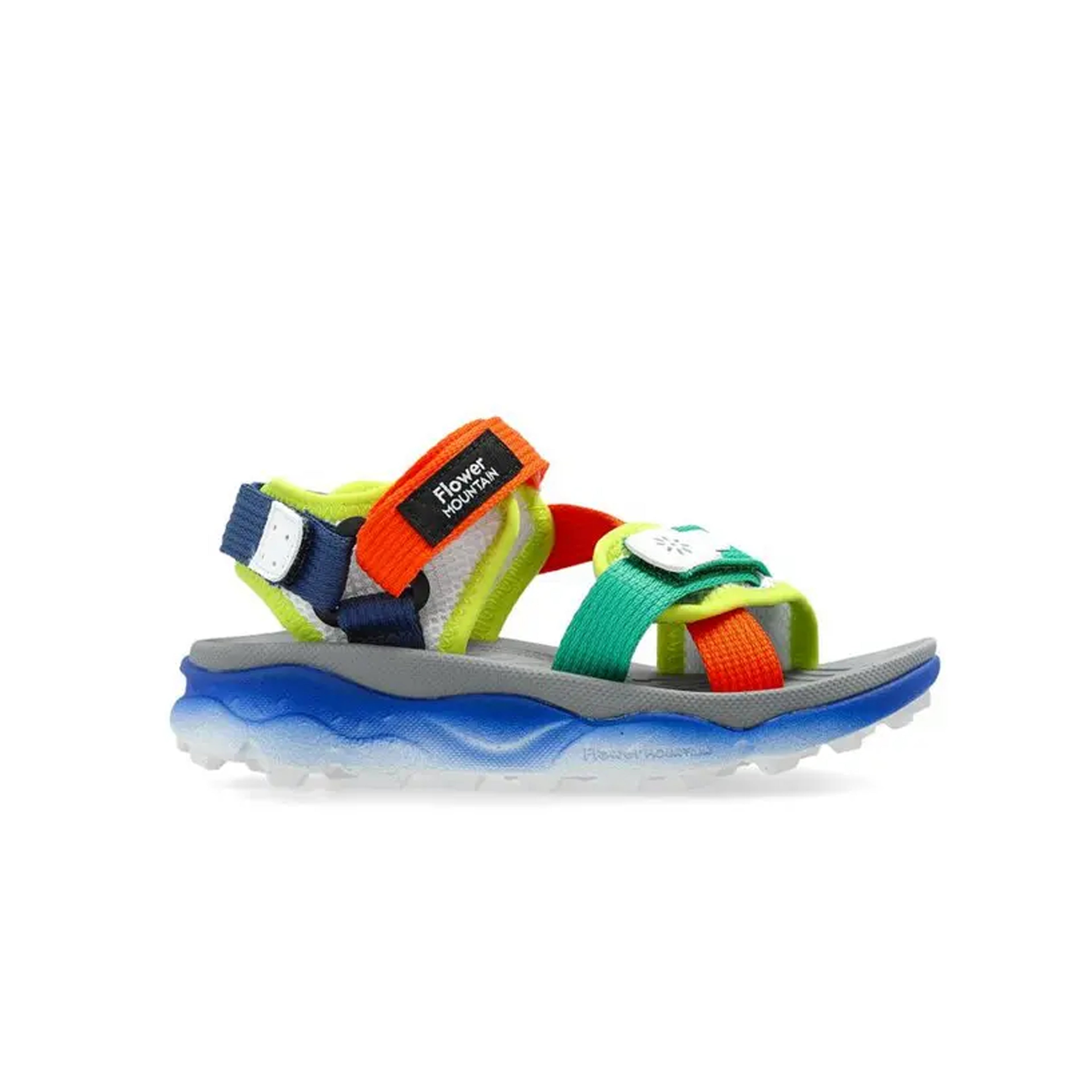 Flower Mountain - Nazca 2 Junior Sandal (Green Bottle-Orange-Azure)