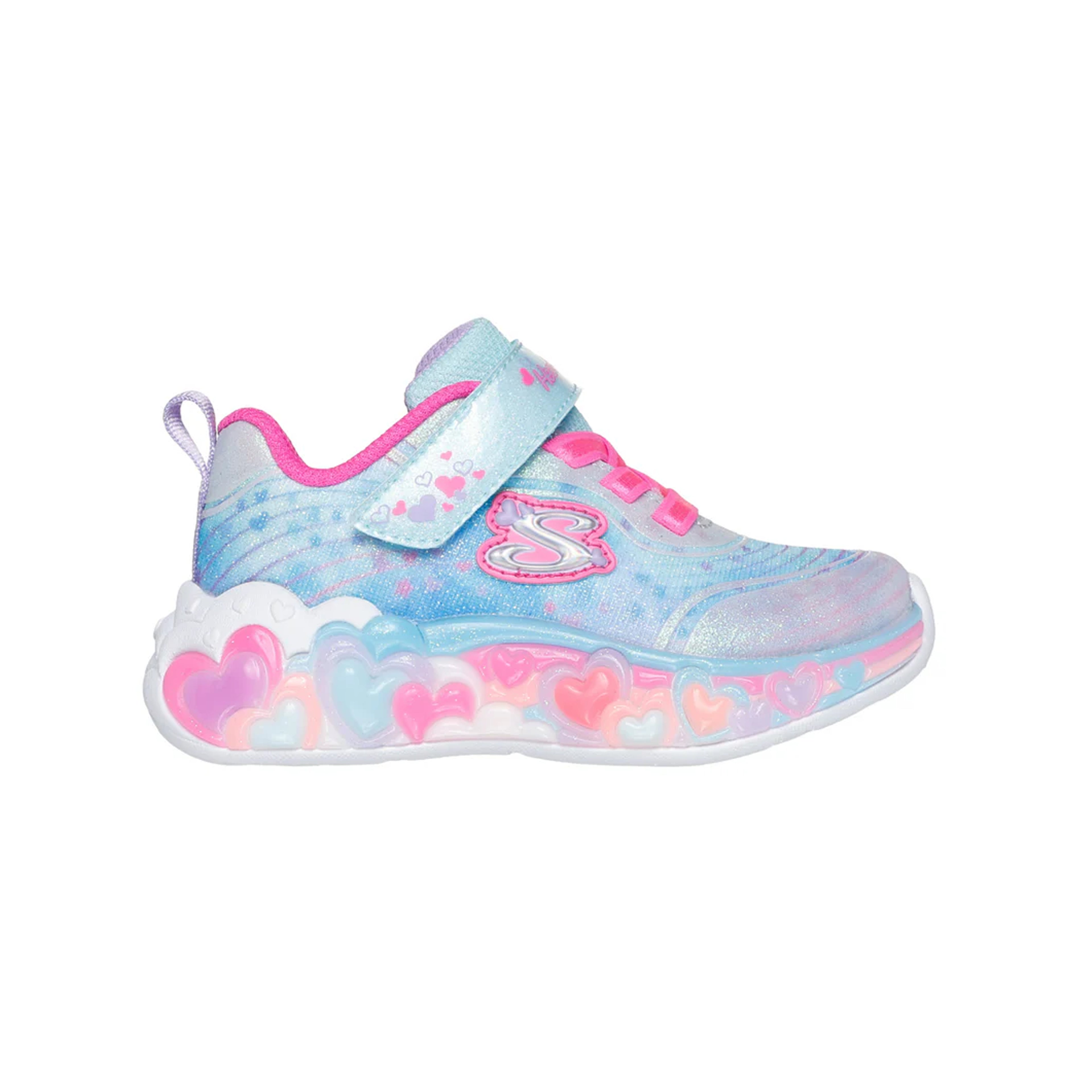 Skechers S-Lights: Eternal Heart Lights (Light Blue/Multi)