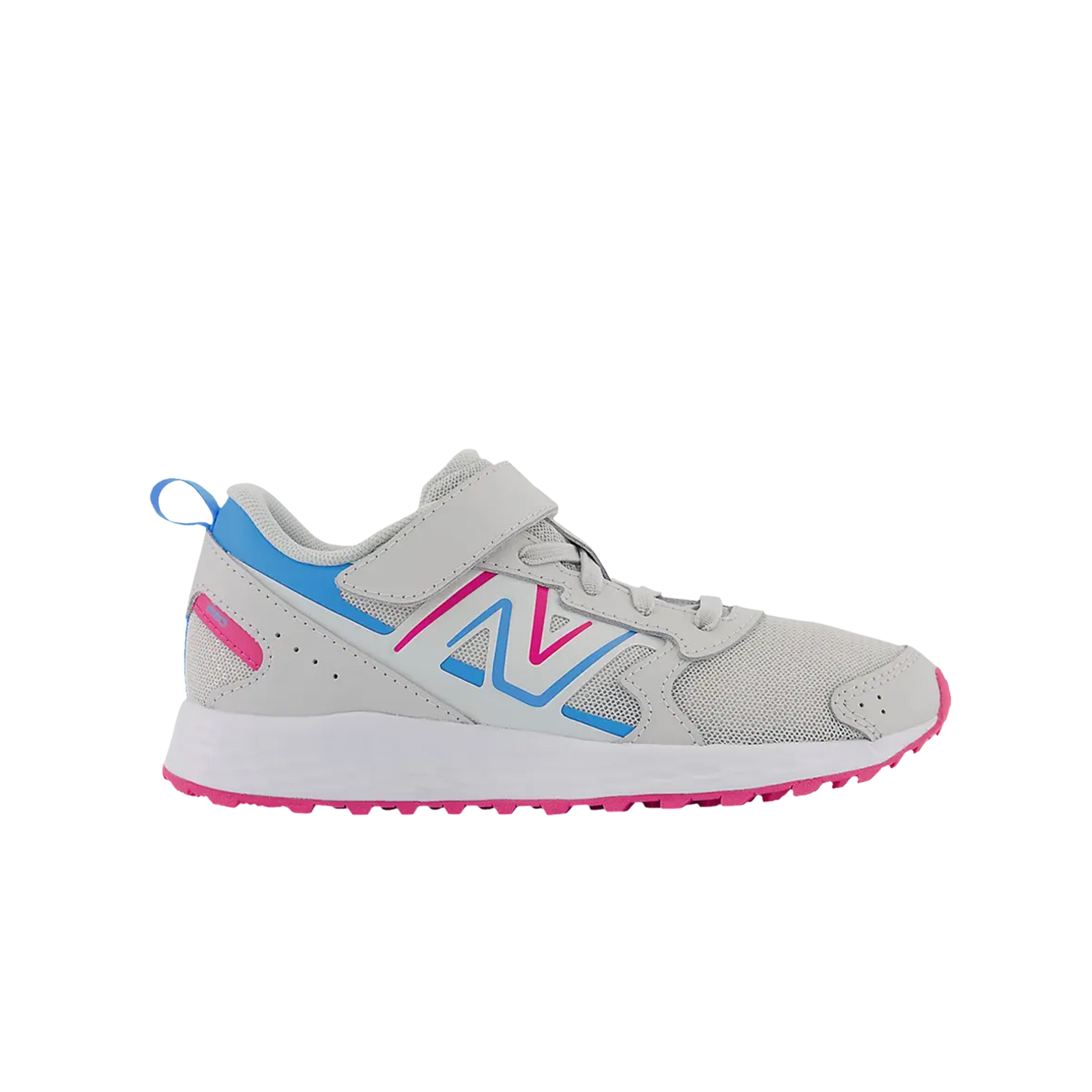 New Balance - Kids' Fresh Foam 650v1 Bungee Lace with Top Strap (Summer Fog/Hi-Pink/Vibrant Sky)
