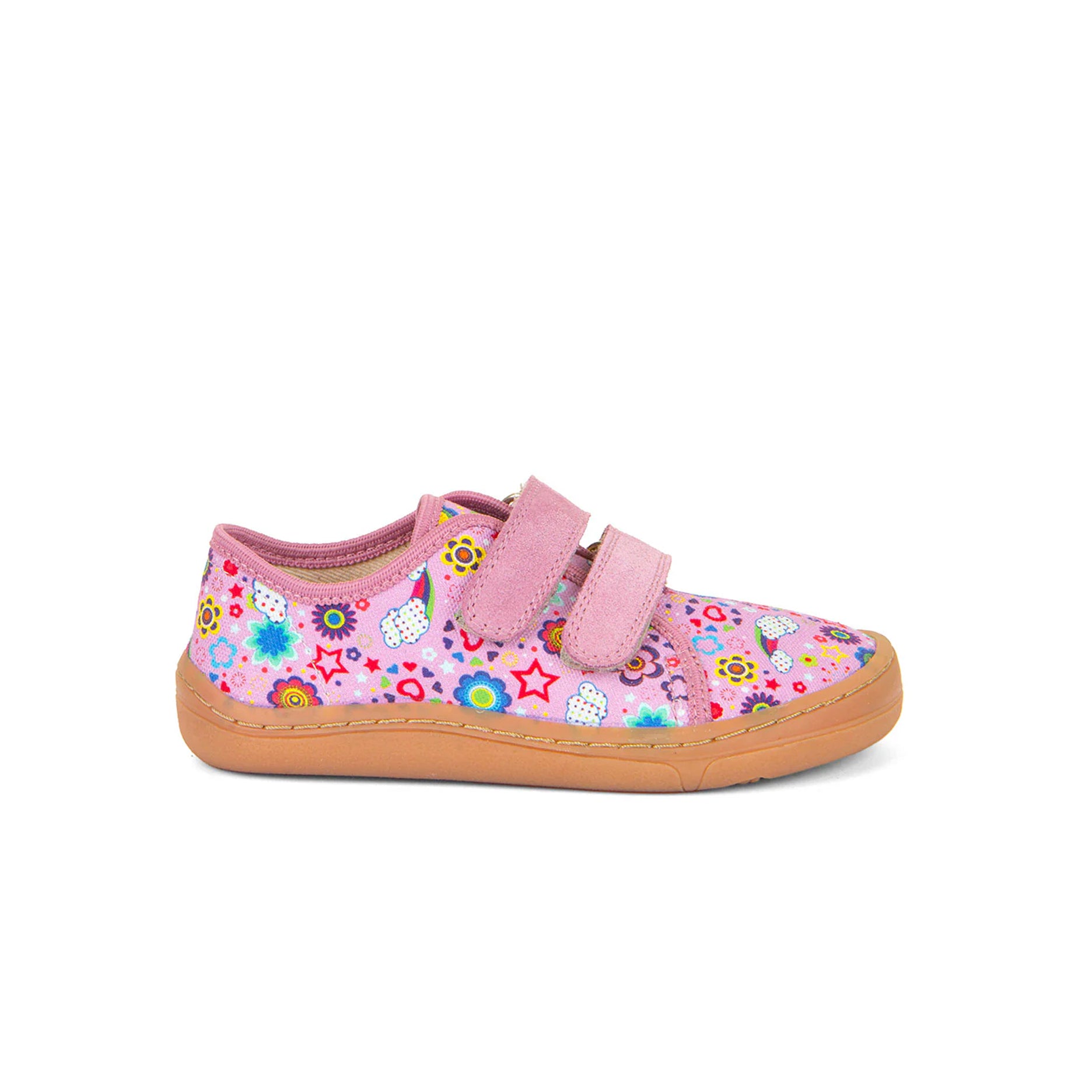 Froddo - Barefoot Canvas - Flowers, Hearts & Stars (Pink)