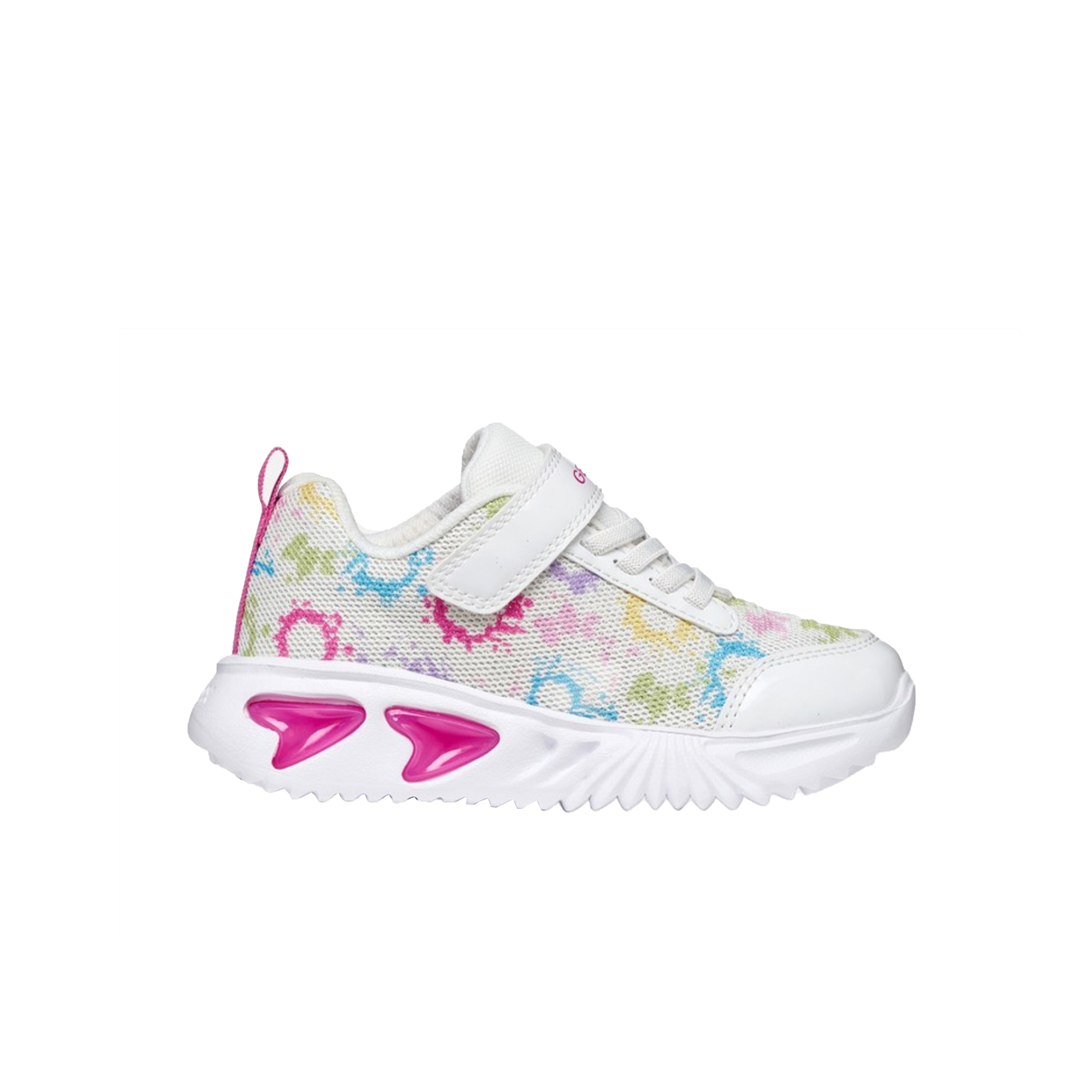 Geox -Assister Girl (White / Multicolor)