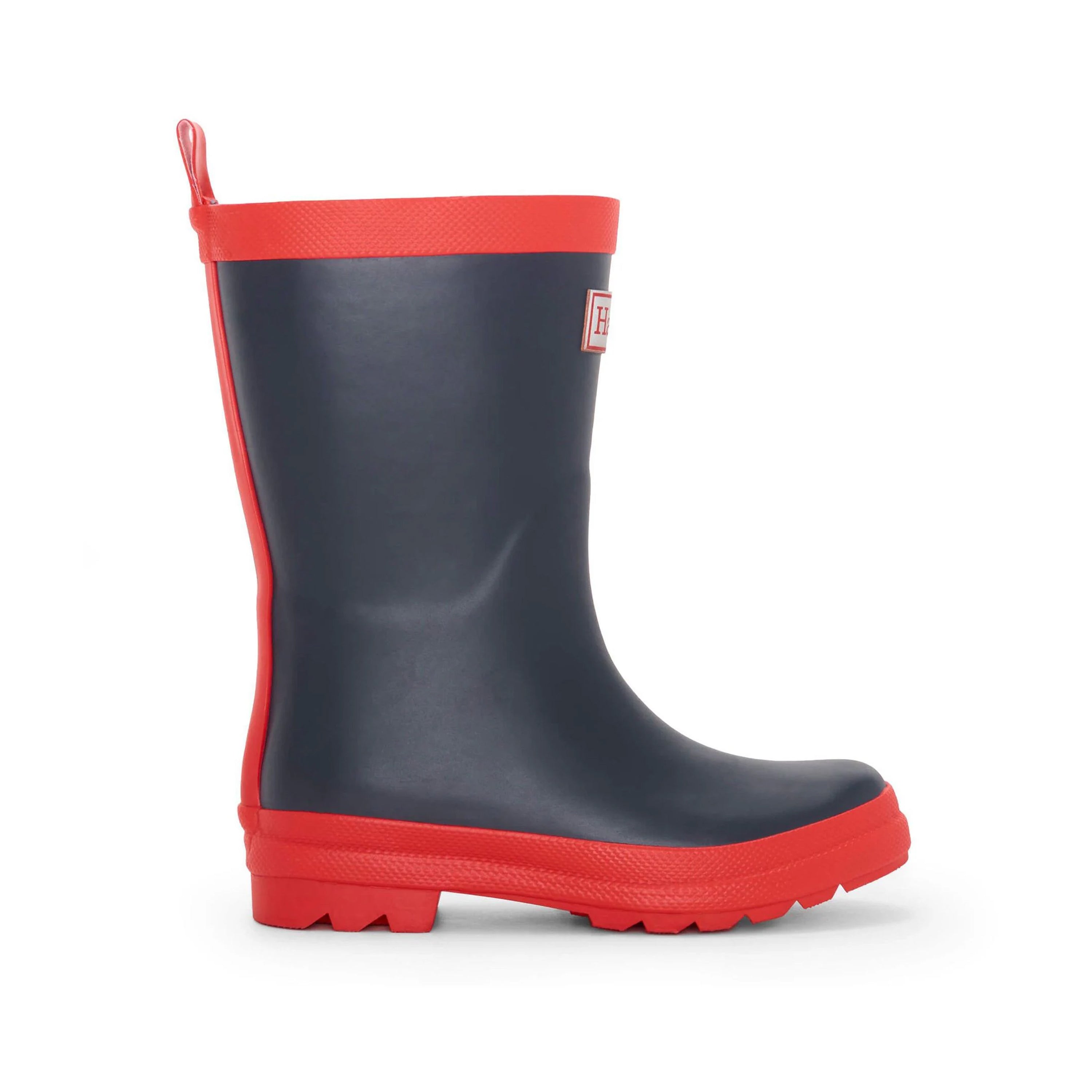 Hatley - Kids Navy & Red Matte Rain Boots