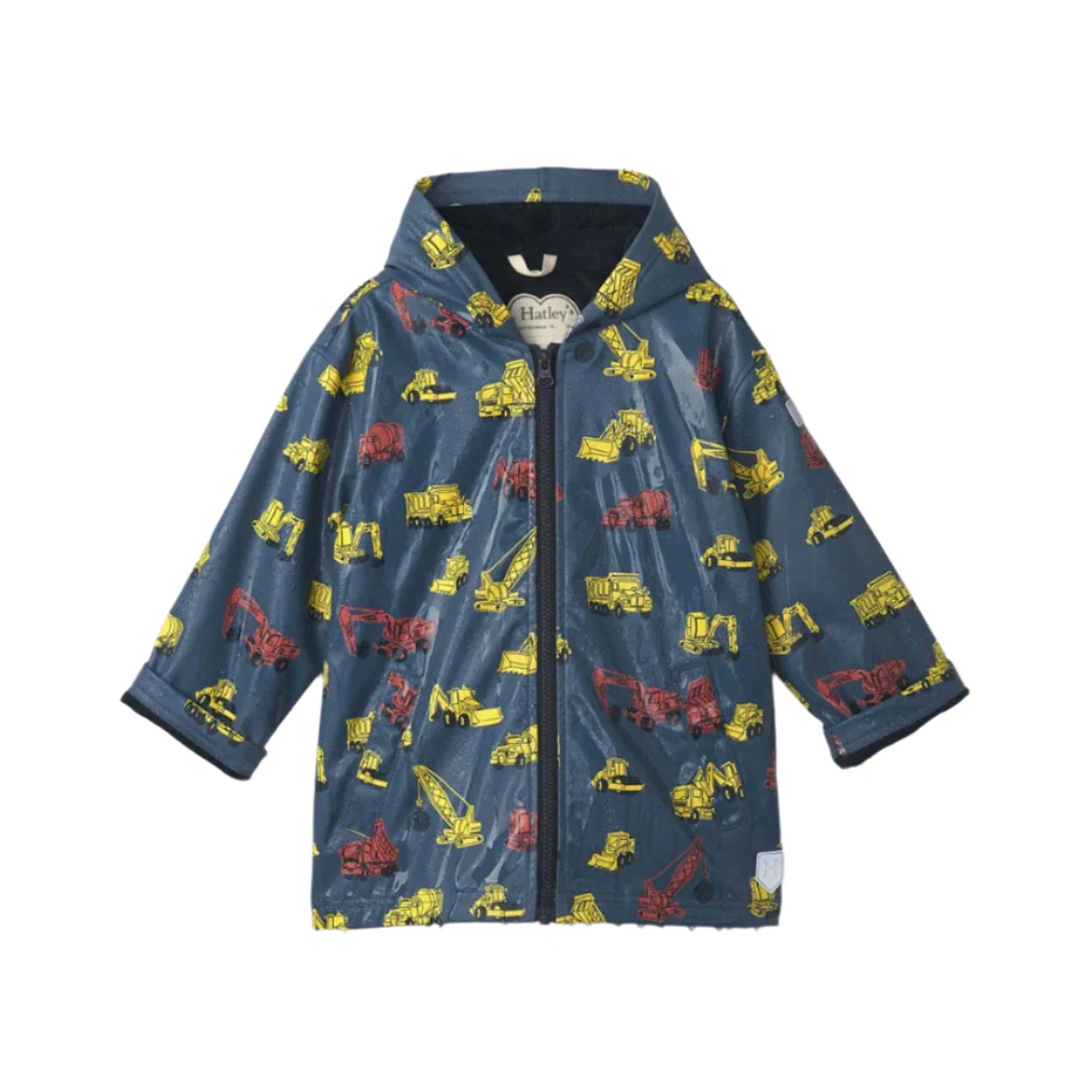 Hatley -  Under Construction Zip-Up Rain Jacket