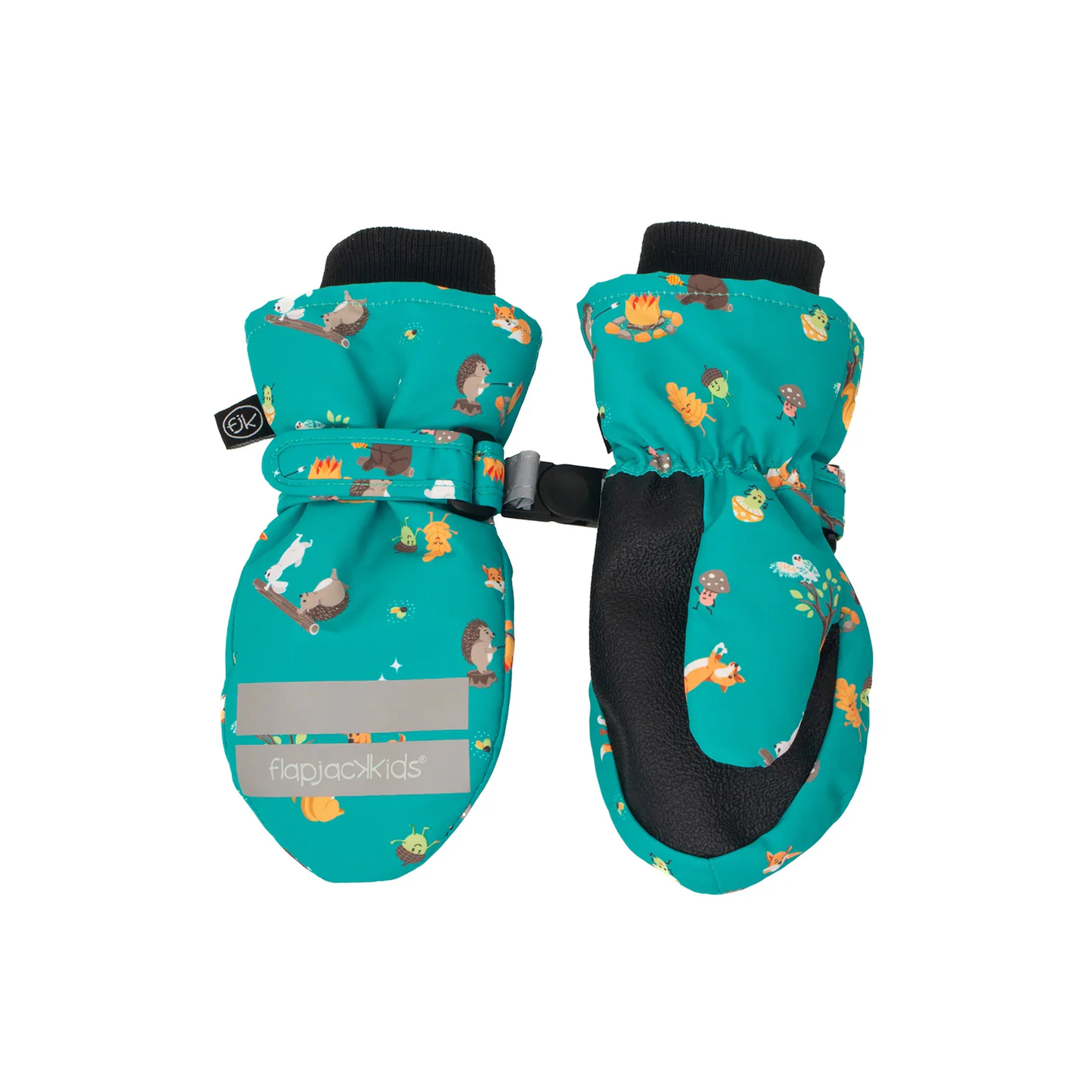 Flapjackkids - Water Repellent Ski Mittens - Woodland Camp